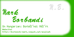 mark borbandi business card